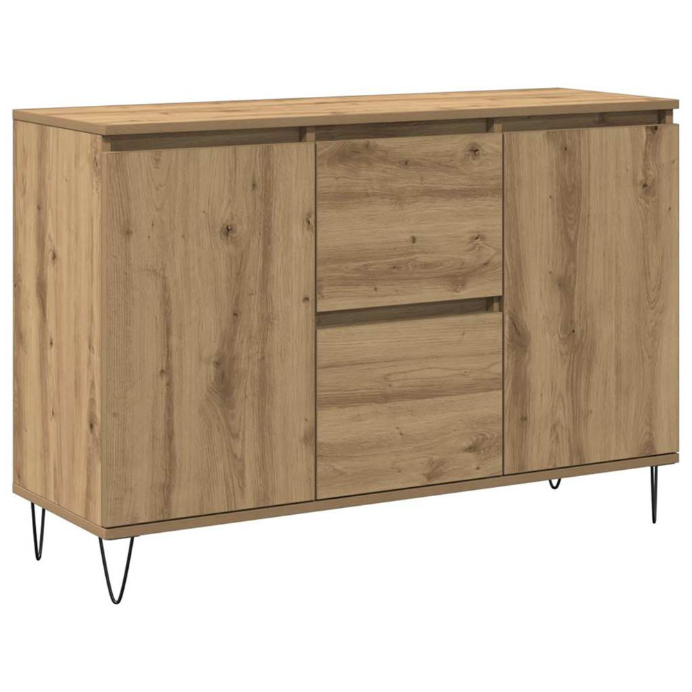 Buffet chêne artisanal 101,5x35x70 cm bois d'ingénierie