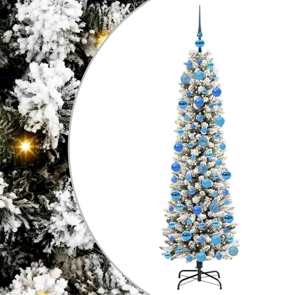 Sapin de noël artificiel blanc 180 cm pvc, métal et plastique