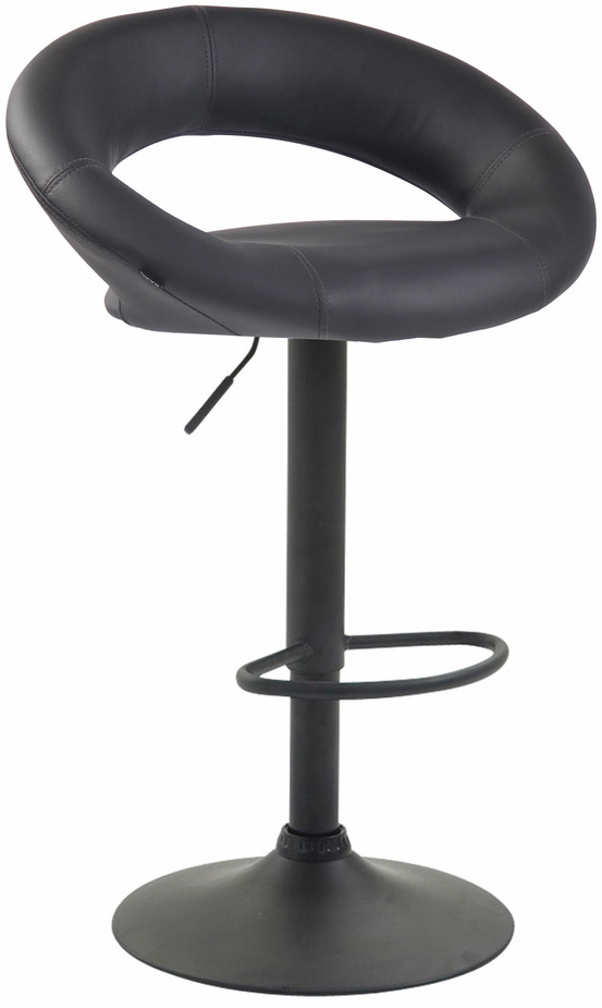 Tabouret de bar olinda simili cuir noir