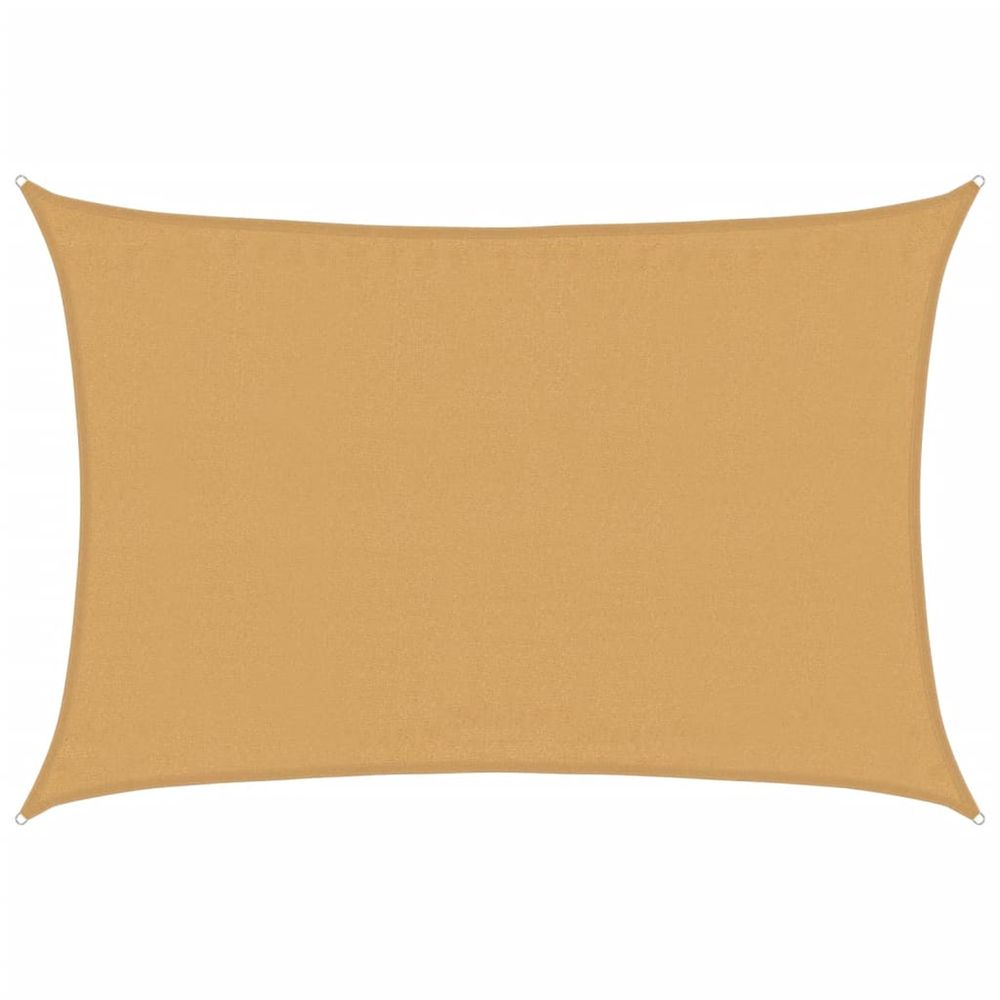 Voile d'ombrage 160 g/m² rectangulaire sable 3,5x5 m pehd