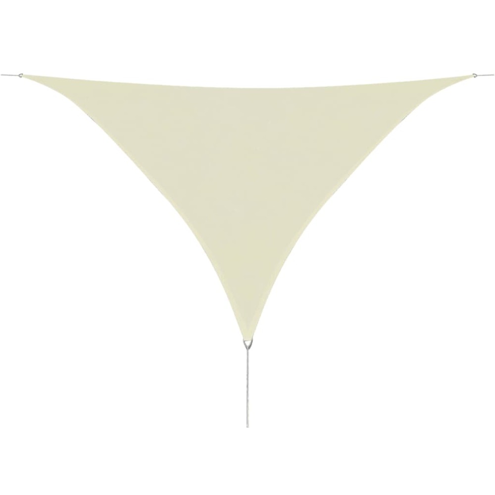 Parasol en pehd triangulaire 3,6 x 3,6 x 3,6 m crème