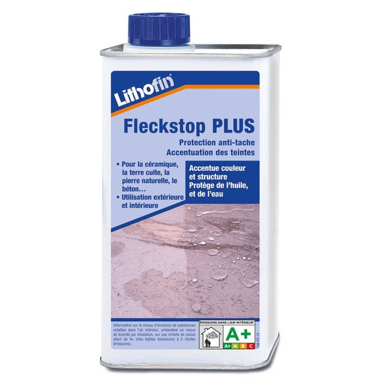 Lithofin fleckstop plus 1 l - hydrofuge anti-taches intensificateur de couleur pierre naturelle