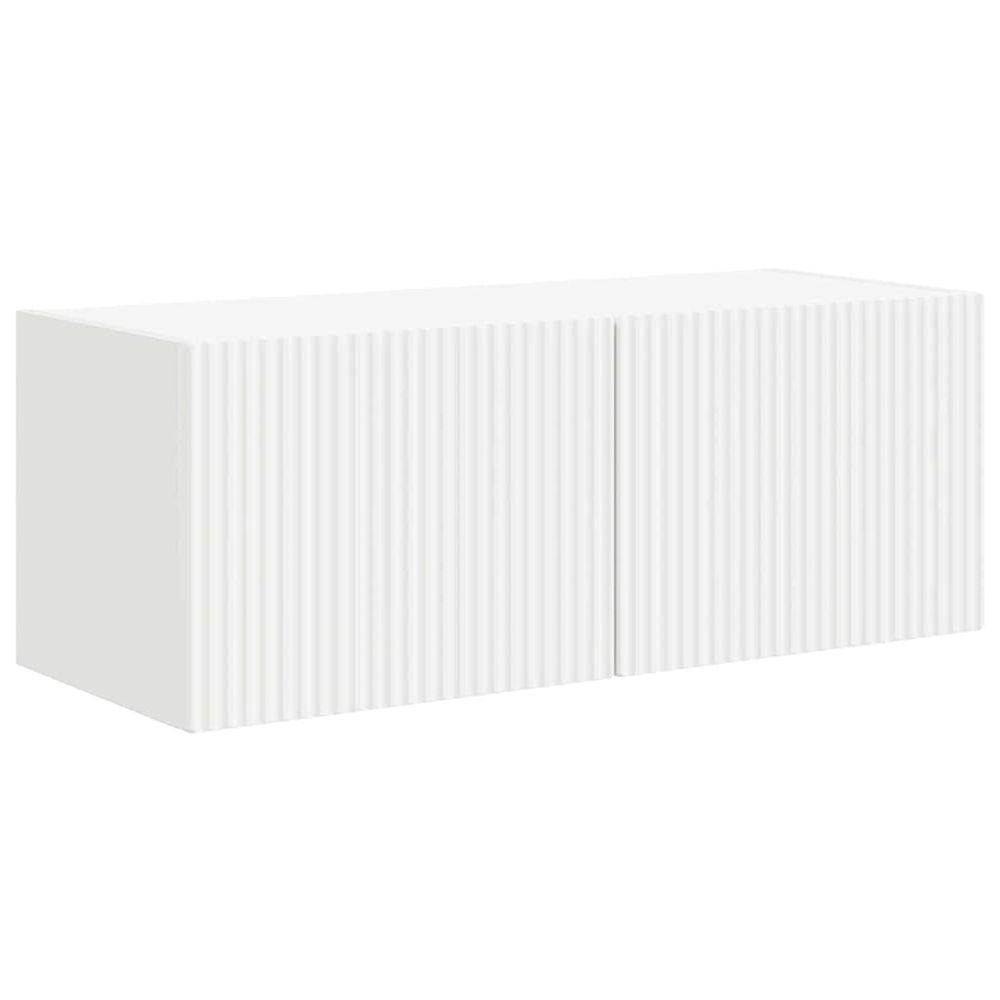 Meuble tv mural 78,5 x 30 x 29,5 cm blanc bois d'ingénierie