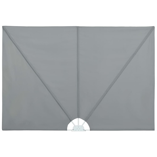 Auvent latéral pliable de terrasse gris 400 x 200 cm