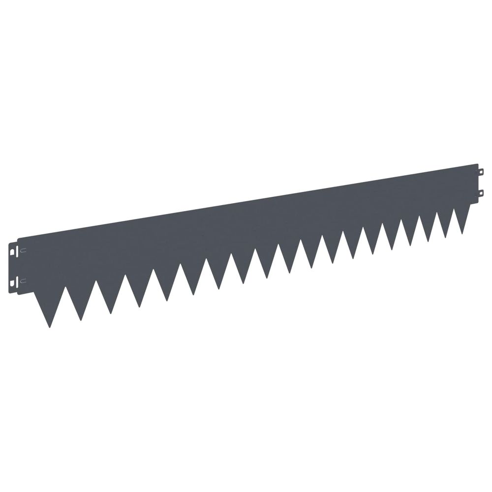 Bordure de pelouse 50 pc 103 x 15 cm acier anthracite
