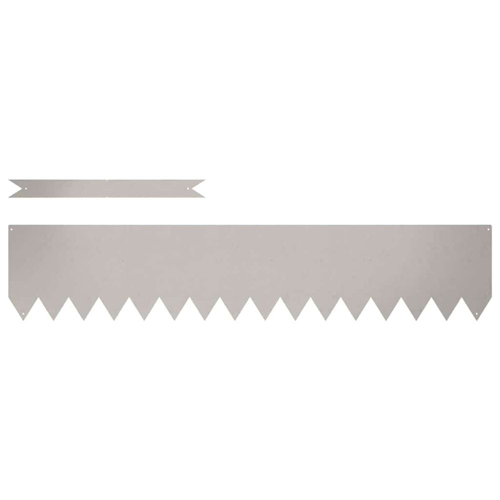 Bordure de pelouse 50 pc 100 x 0.05 x 20 cm acier patiné