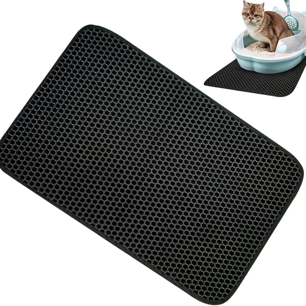 Tapis de litière pour chat noir 40*50cm