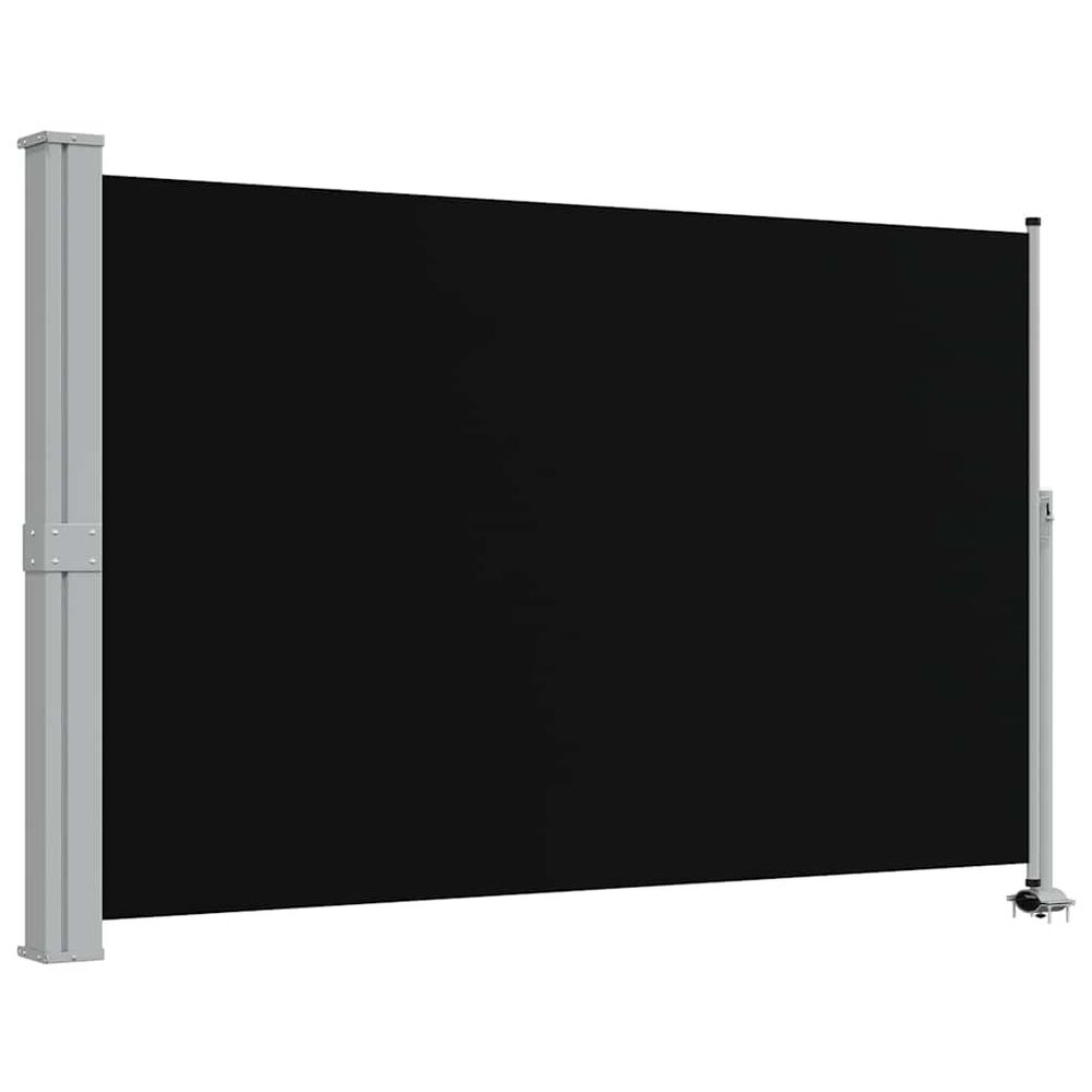 Auvent latéral rétractable de patio 160 x 300 cm noir
