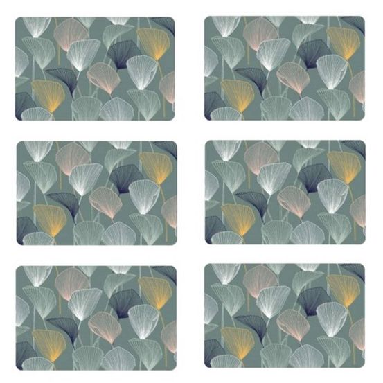 Lot de 6 sets de table cottey - 28 x 43 cm - bleu