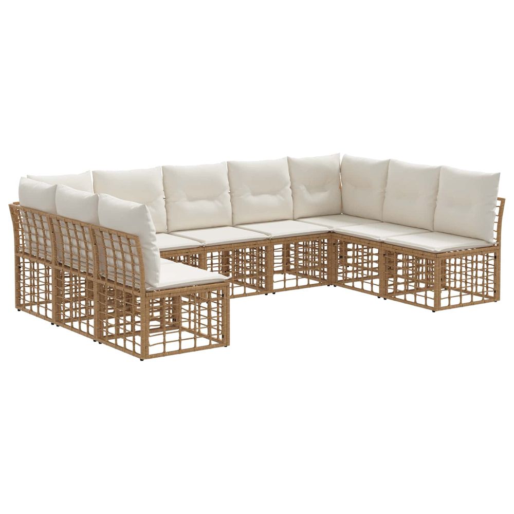 Ensemble de canapés d'extérieur naturel polyester