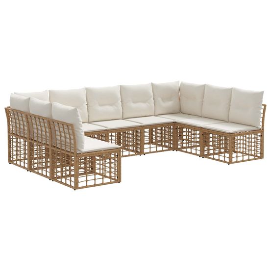 Ensemble de canapés d'extérieur naturel polyester