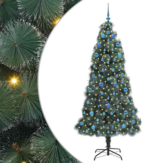 Arbre de noël artificiel pré-éclairé avec ensemble de boules