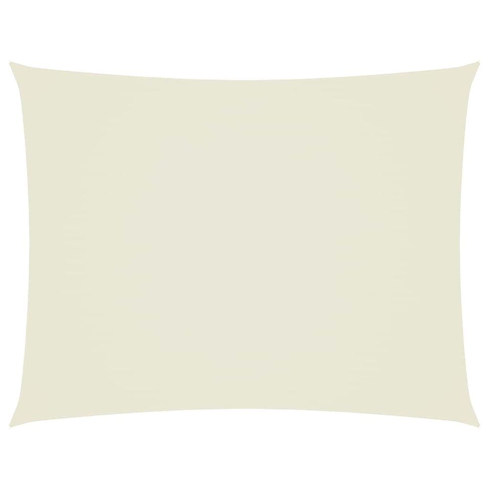 Voile d'ombrage tissu oxford rectangulaire 3x6 m crème