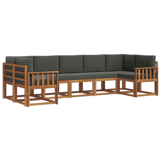 Ensemble de canapés d'extérieur 7 pcs naturel et anthracite