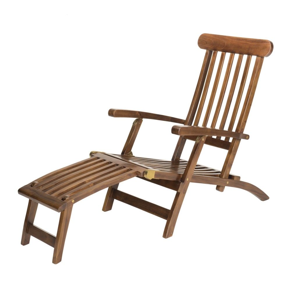 Chaise longue de jardin en teck huilé