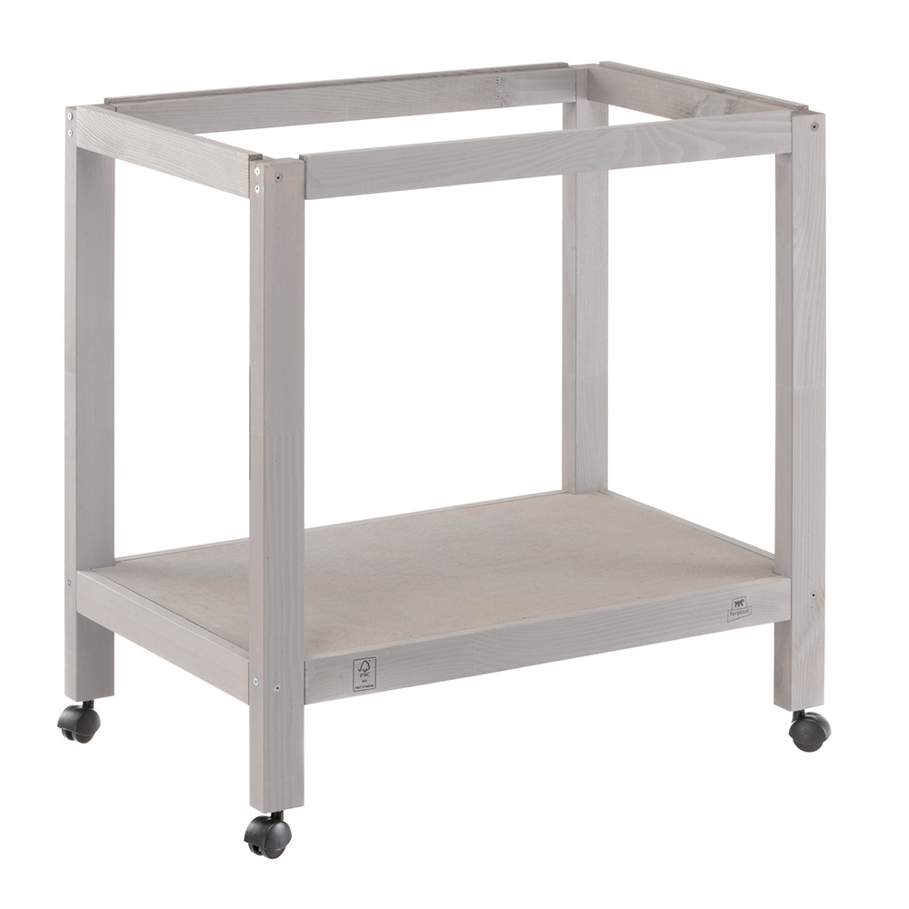 Supports pour cages à oiseaux ferplast sumet 65 wood support en bois avec roues