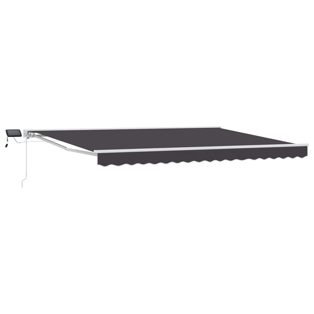 Cadre de store manuel avec leds blanc, gris, anthracite 5 x 3 m