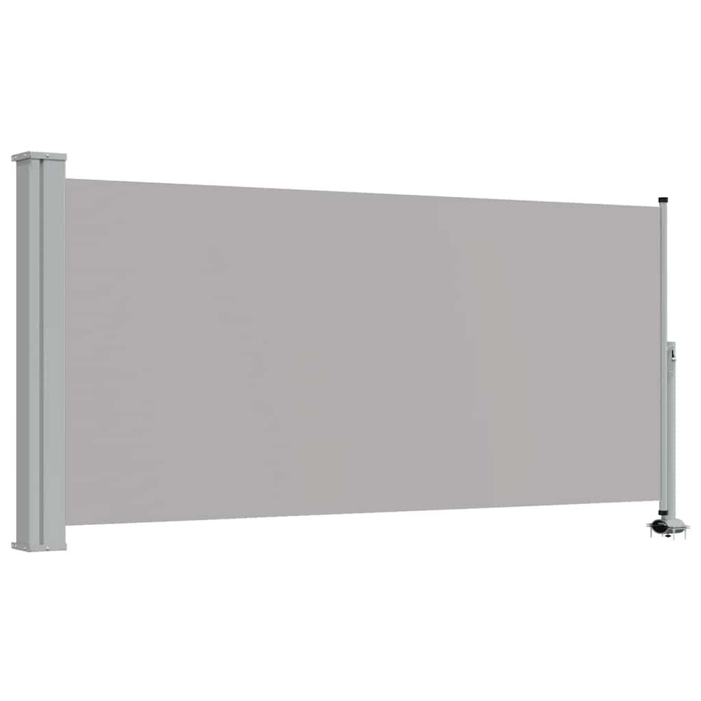 Auvent latéral rétractable de patio 120 x 300 cm gris