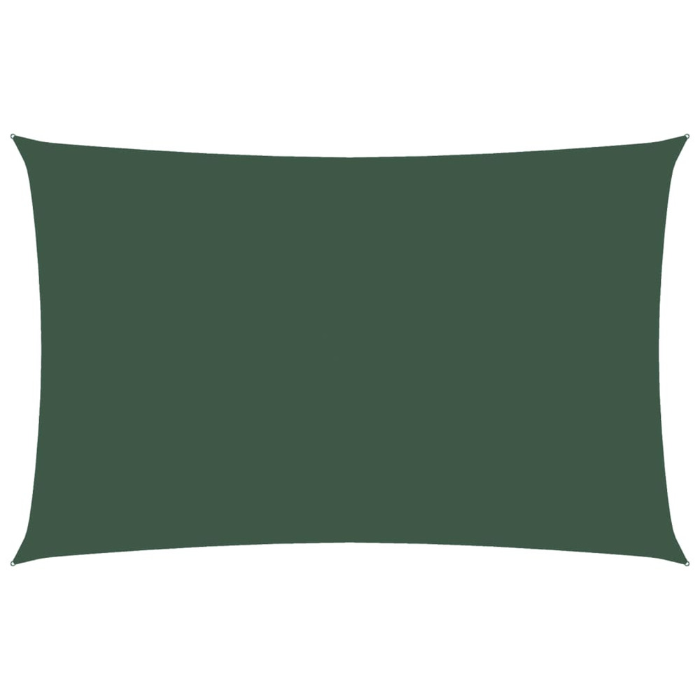 Voile de parasol tissu oxford rectangulaire 2,5x5 m vert foncé