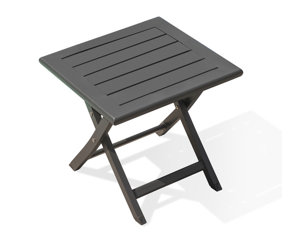 Table basse de jardin pliante en aluminium anthracite marius