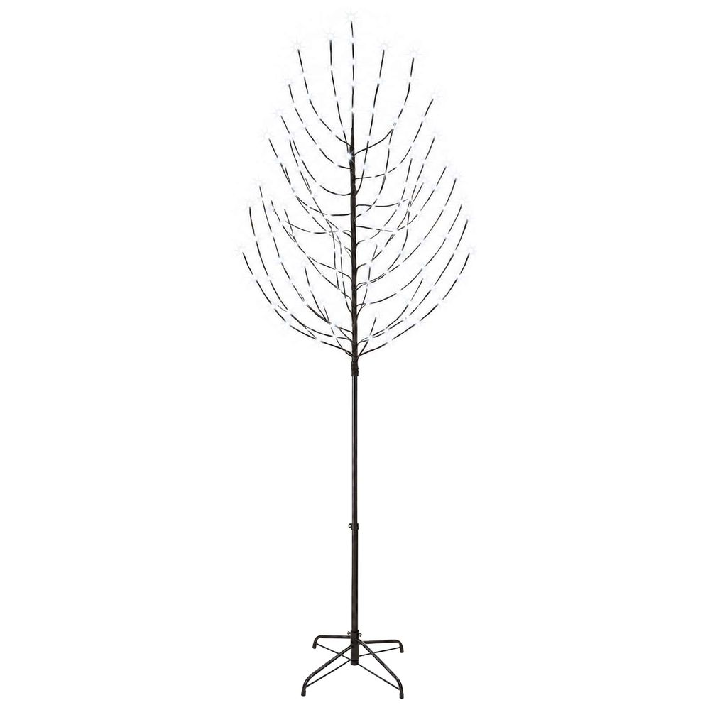 Arbre de noël led noir 240 cm acier 220 led