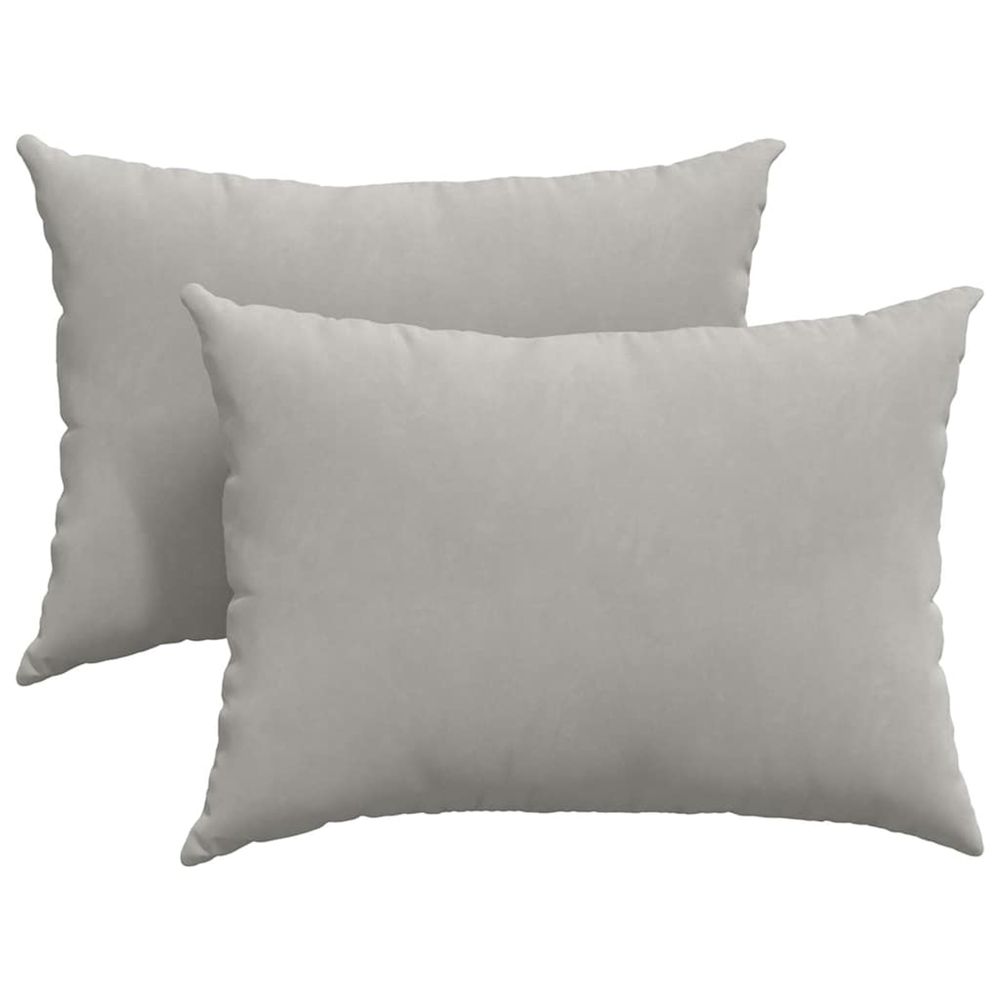Coussins de canapé 2 pc tissu gris clair 70 x 50 cm