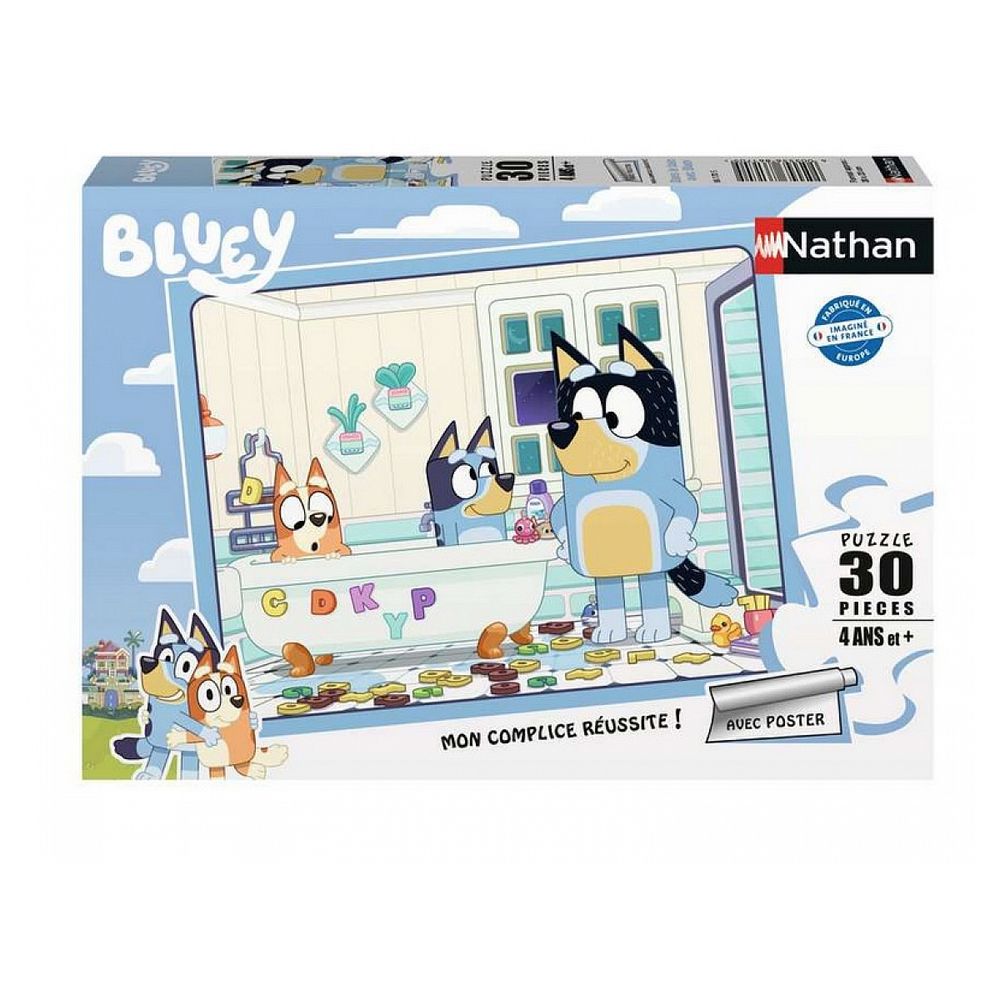 Puzzle 30p dans le bain de bluey