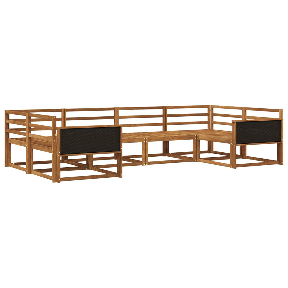 Ensemble de canapés d'extérieur 6 pcs naturel