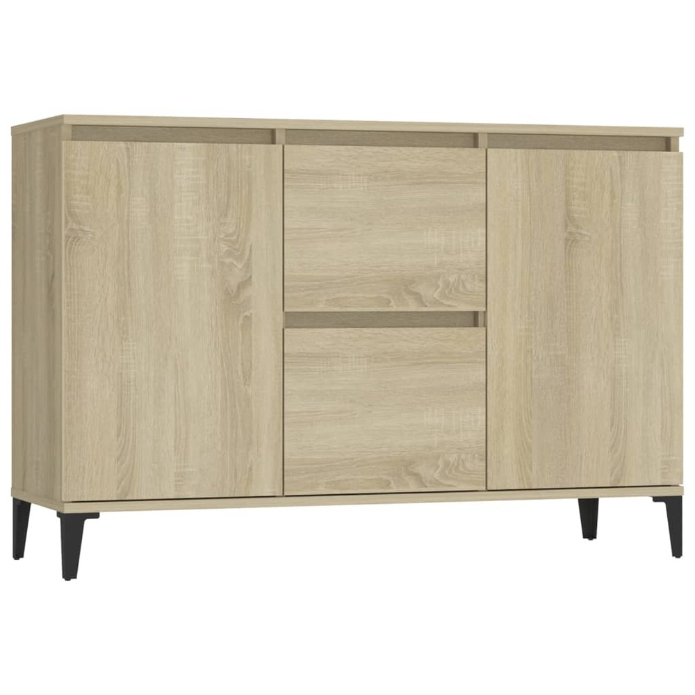Buffet bahut commode armoire meuble de rangement organisateur cuisine salle de séjour salon sonoma 104 x 35 x 70 cm bois d'in