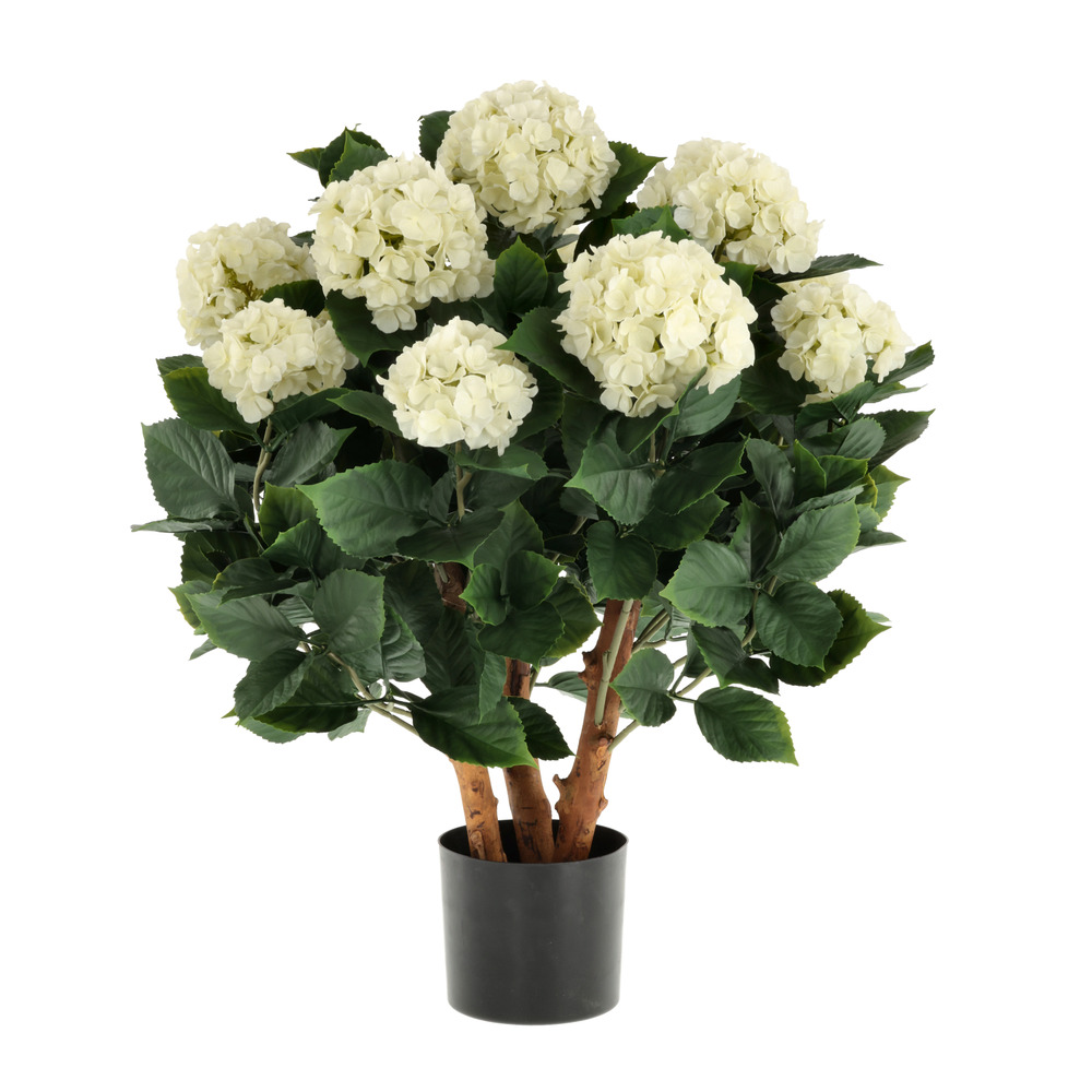 Hortensia artificiel uv deluxe 80cm crème