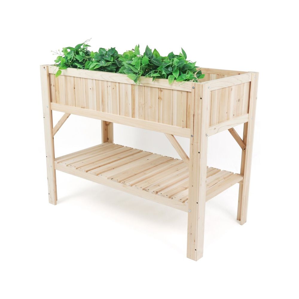 Carré potager en bois sur pieds 