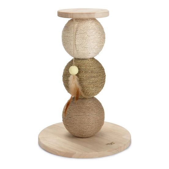 Griffoir en forme de boules elio 34x47,5 cm bois