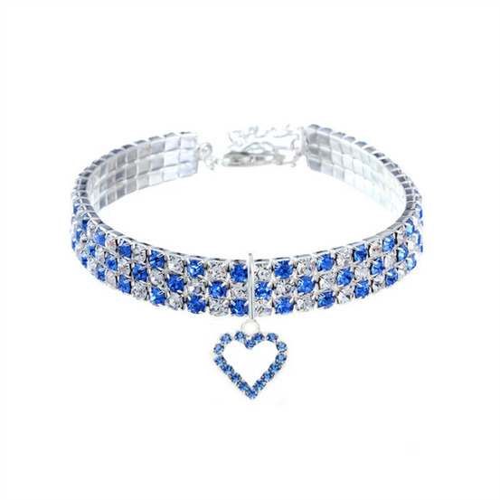 Dtopbuyage collier en strass avec cœur pour chats