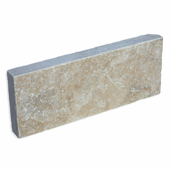 Bordure de jardin droite en pierre naturelle travertin beige mix h.20 x l.50 cm (lot de 40)