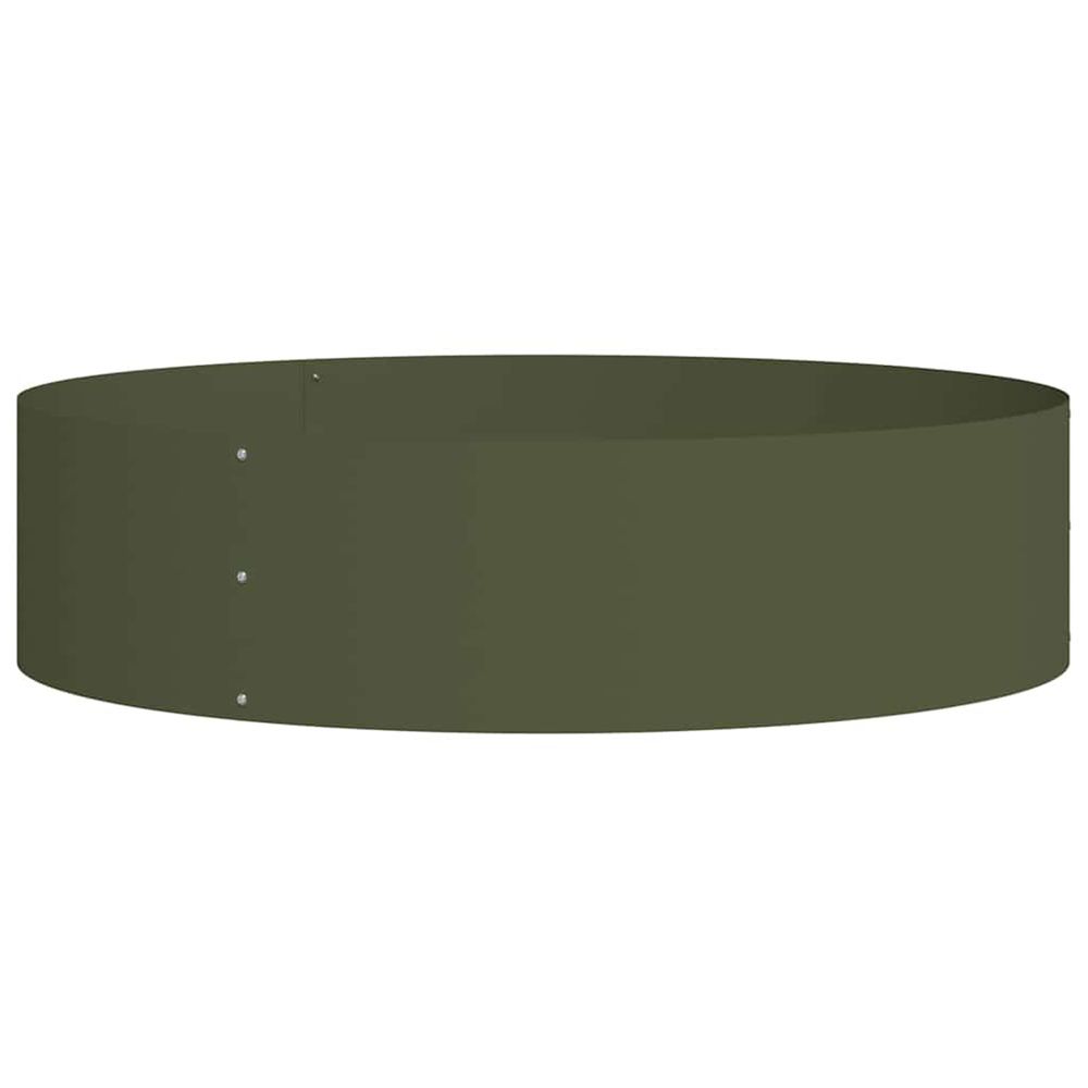 Anneau de jardinière vert olive 80 x 80 x 20 cm