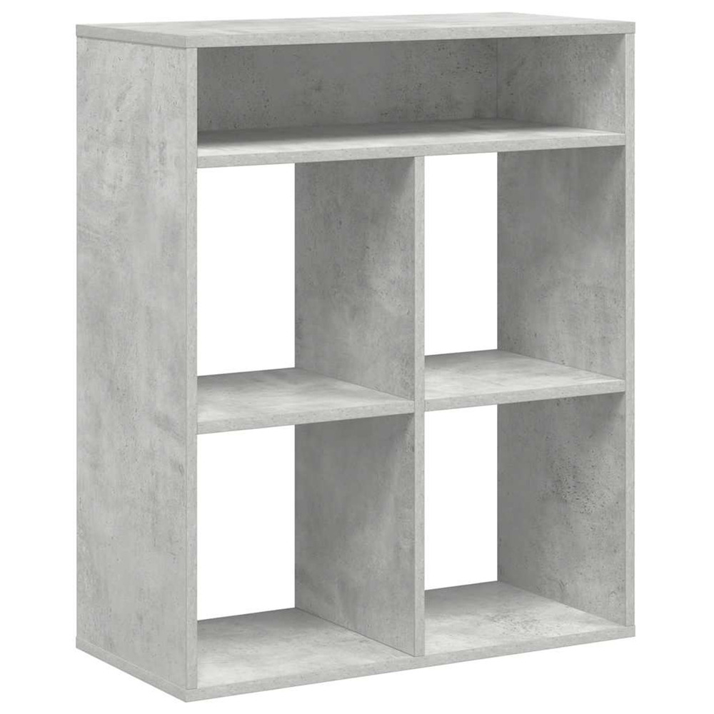 Bibliothèque gris béton 66x31x80 cm bois d’ingénierie