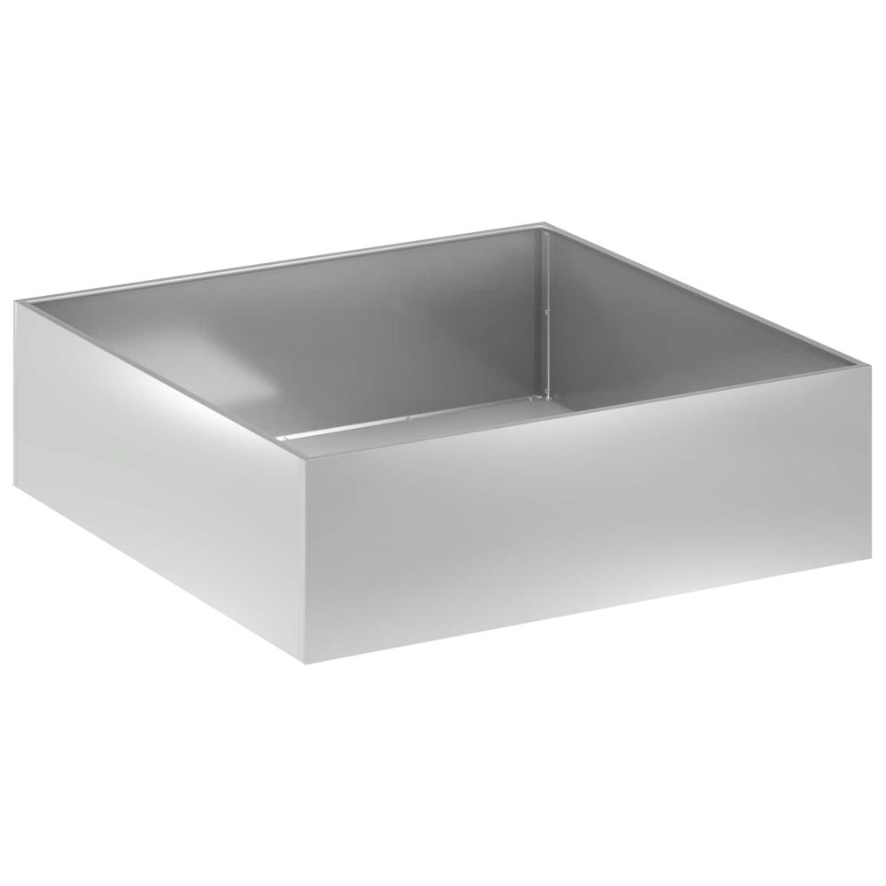 Cache-pot de jardin argenté 100 x 100 x 30 cm acier galvanisé