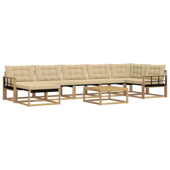 Ensemble de canapés d'extérieur 8 pc blanc et beige