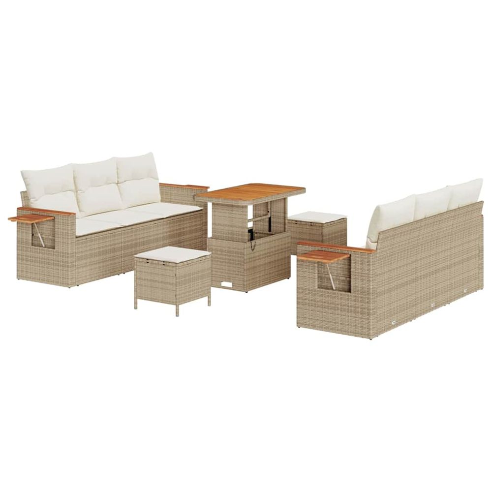 Ensemble de canapé de jardin 11 pc 8-nombre de places