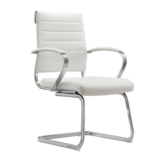 Chaise de salle à manger/de conférence design cadix - blanche