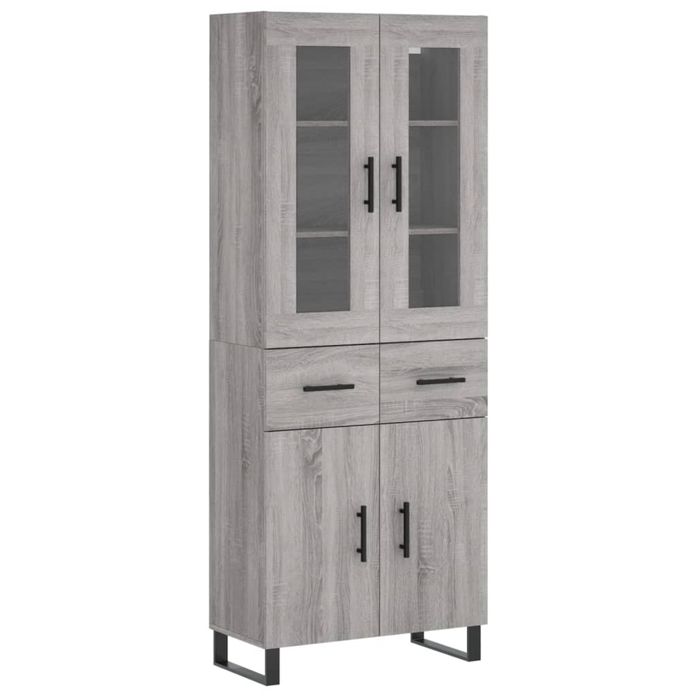 Buffet bahut commode armoire meuble de rangement organisateur cuisine salle de séjour salon haut sonoma 69,5 x 34 x 180 cm bo