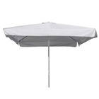 Parasol jardin terrasse 3x3 aluminium carré solide blanc avec volant mirati