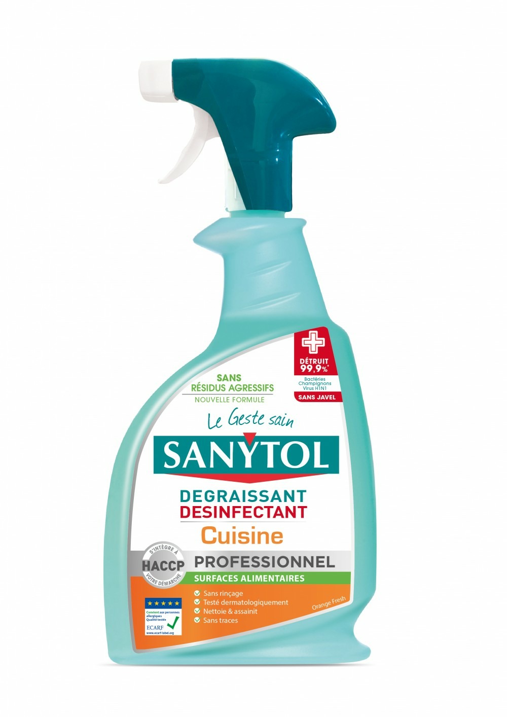 Dégraissant liquide désinfectant sanytol 0,750 l