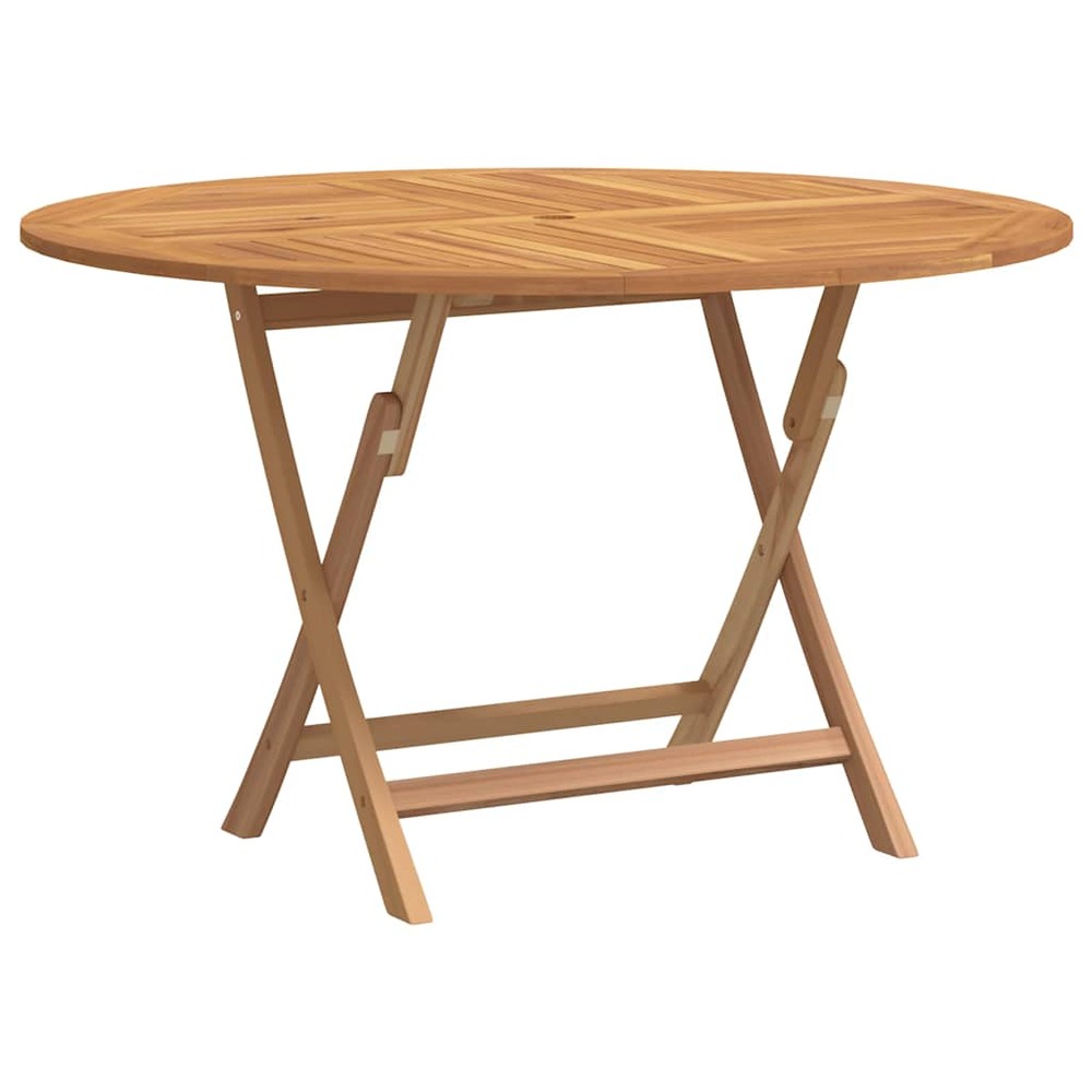 Table pliable de jardin ø 110x75 cm bois massif de teck