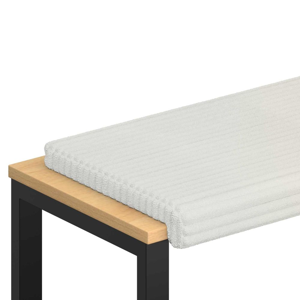 Coussin de banc velours côtelé en peluche crème