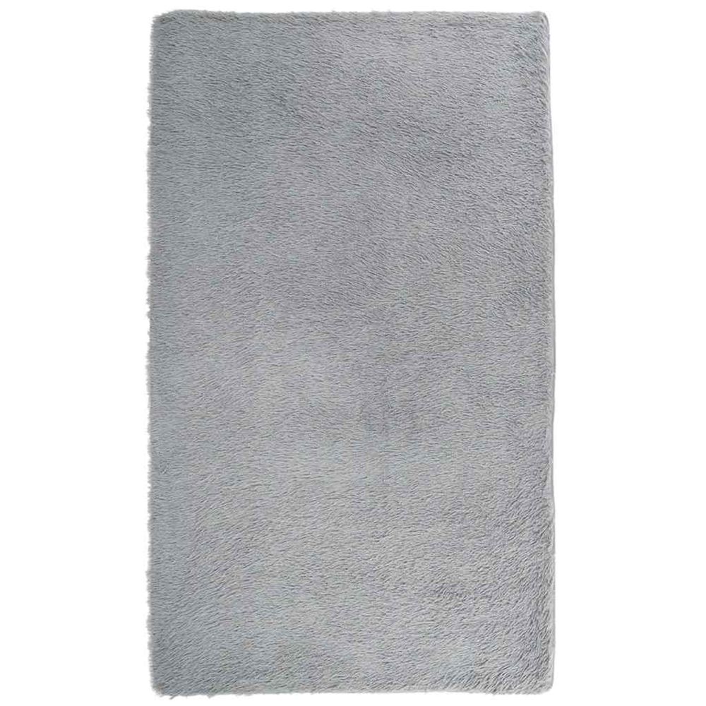 Tapis shaggy à poils longs navarra gris clair 60x100 cm