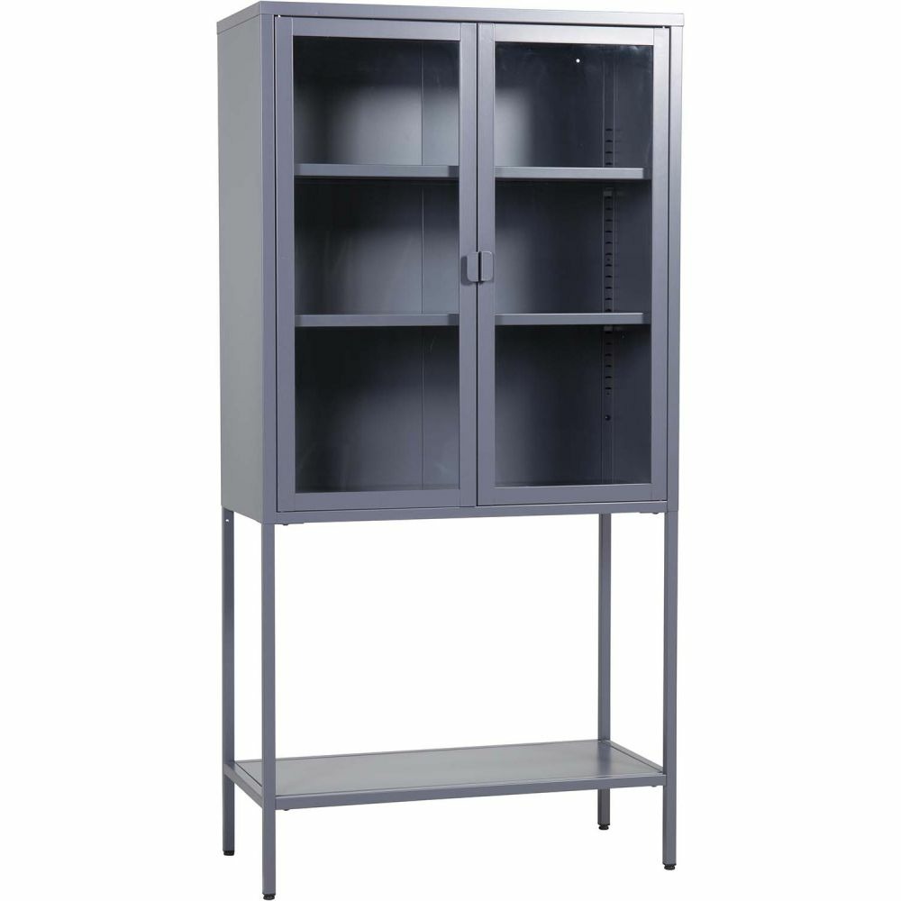 Vitrine en acier 2 portes misha