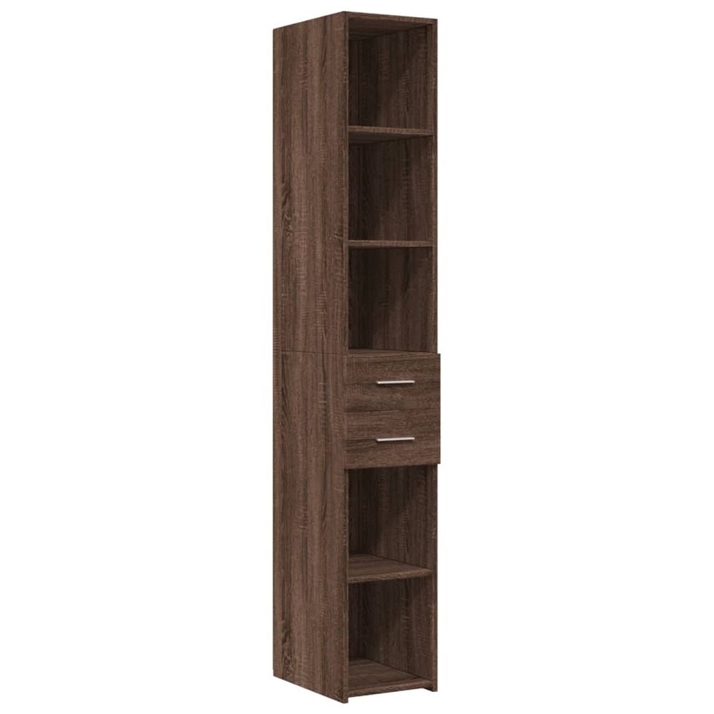 Buffet bahut commode armoire meuble de rangement organisateur cuisine salle de séjour salon haut 30 x 42,5 x 185 cm bois d'in