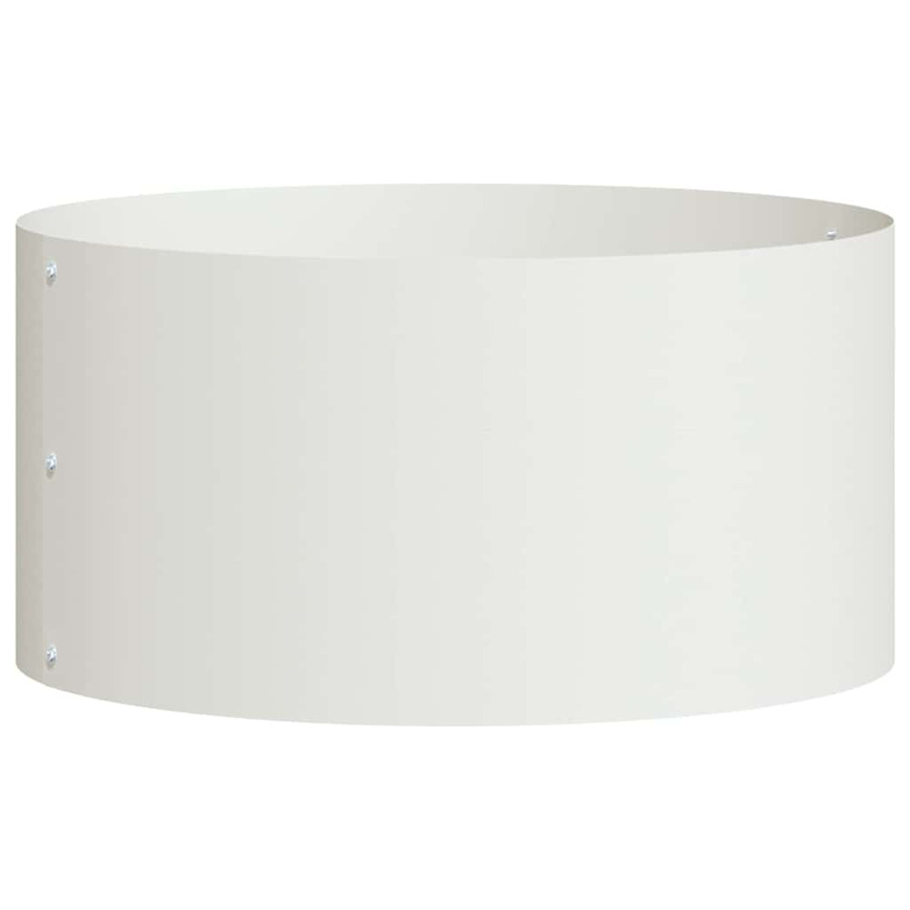 Cache-pot de jardin blanc 40 x 40 x 20 cm acier