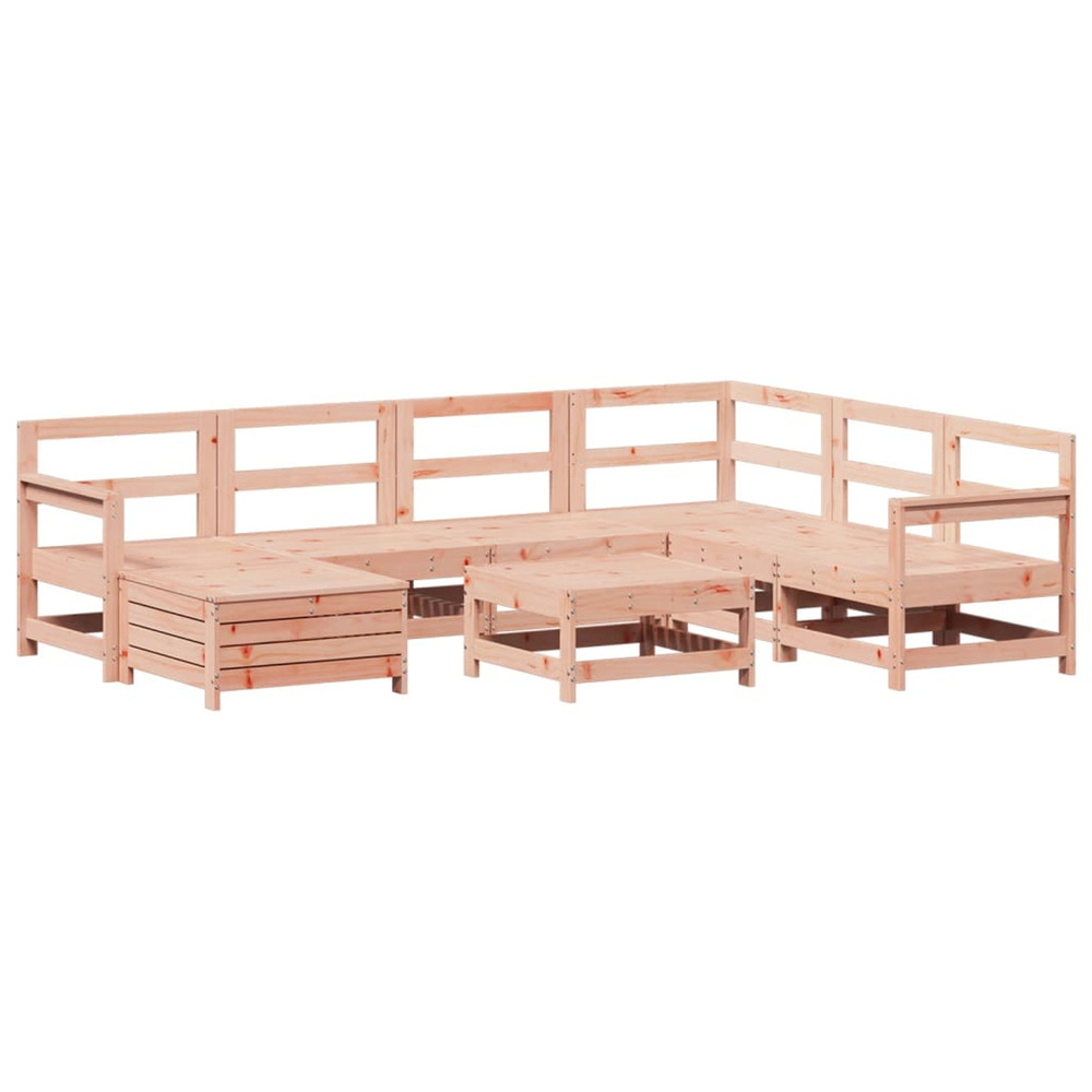 Salon de jardin 8 pcs bois massif sapin de douglas